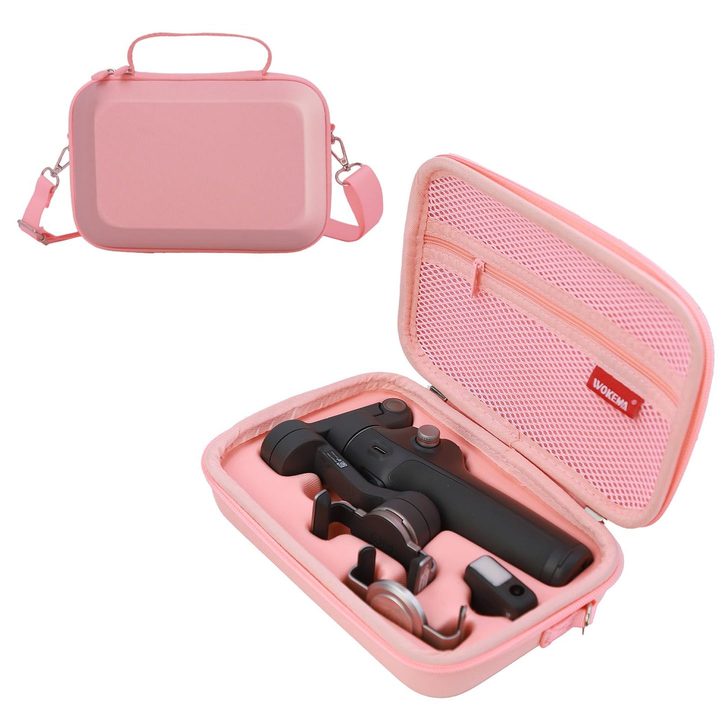 Father&I Gimbal Osmo Mobile 7P/7 Stabilizer Accessories Only (Carry-ing) Protective Case Carrier Hard Storage Bag Holder for DJI Osmo Mobile 7 Pro/7 Counter Weight Crossbody&2Way Zipper, Black